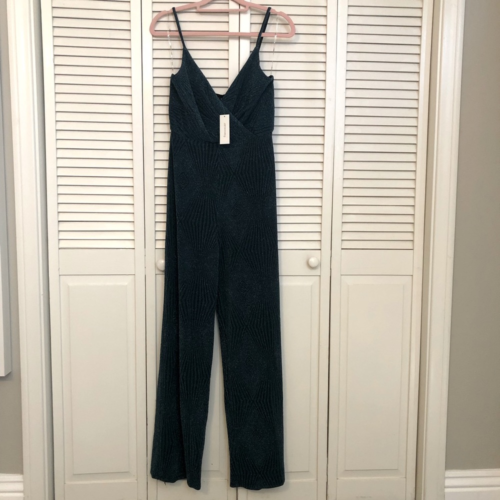 NWT Veena Glitter Surplice Jumpsuit